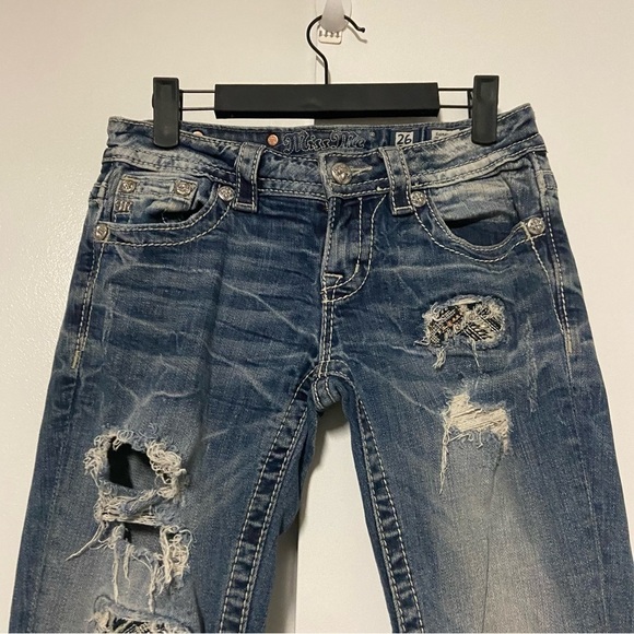 Miss Me Signature Skinny Stretch Cropped Jean Size 26 - Picture 8 of 12